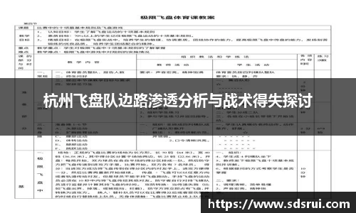 杭州飞盘队边路渗透分析与战术得失探讨